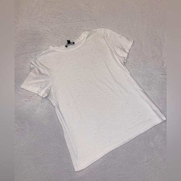 Lulus Tops - Lulu's Distressed White Tee